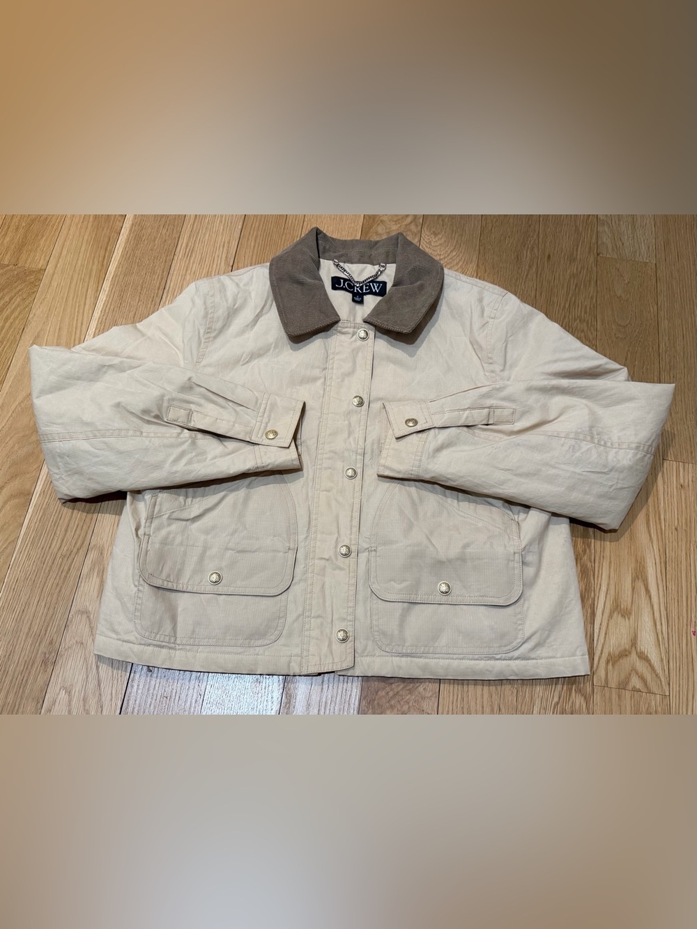 J.Crew Short Barn Jacket in English ripstop cotton Sz Small - Picture 8 of 14